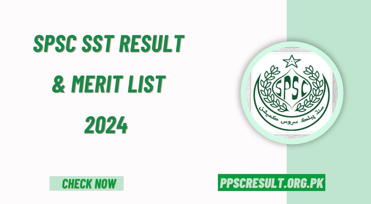 SPSC SST Result & Merit List 2024 Announced